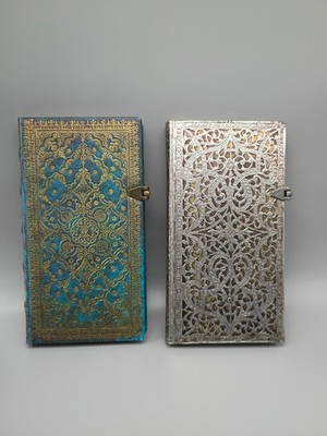 Paperblanks Silver Filigree, Blue Equinoxe Journals Diaries 7''x4'' Magnetic Clasp