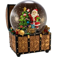 Kurt Adler Musical Santa Claus "We Wish You A Merry Christmas" Water Globe, 4"