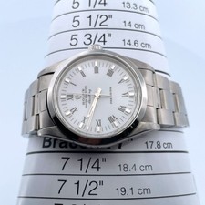 Genuine Rolex 14000M Stainless Steel Air King White Enamel Stick & Roman Dial 7