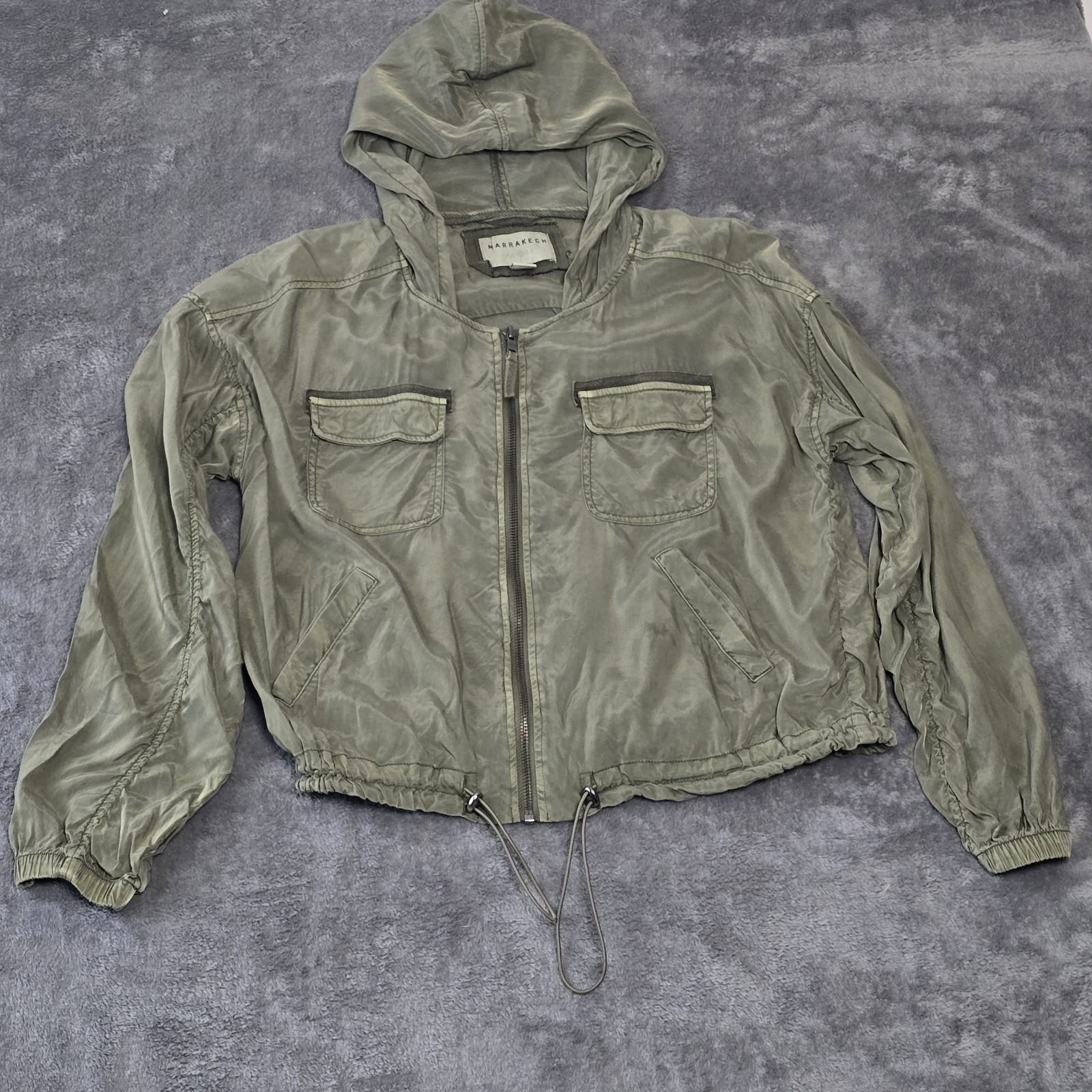 Marrakech Jacket Small Green Lightweight Hoodie C… - image 1