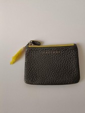 Portamonete Orciani nero con rifiniture gialle 14x10 cm