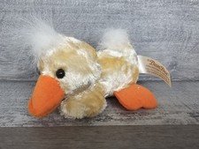 Dan Dee Plush Stuffed Toy Laying Duck 5" Super Soft  Cuddly Spring Farm Animal