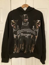 Vintage 1990 Represent Thoroughbred Doberman Hoodie REVENGE Medium