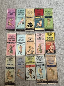 Lot Of 15 Vintage Chicago IL. Pin-Up’s Empty Matchbooks