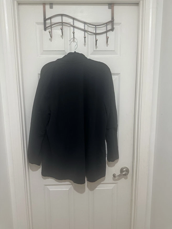 Mujer Talla Grande Just My Size Negro Clásico Punto Abierto Cárdigan Negro 3x Foto 3 de 3