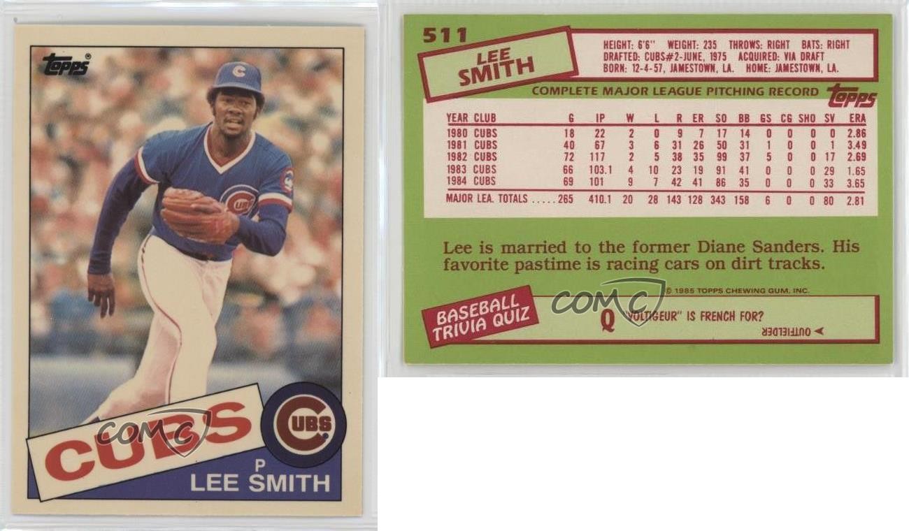 1985 Topps Collector's Edition Tiffany Lee Smith #511 HOF 9u0 thumbnail 3