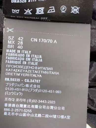 PRADA Jeans/ Size 42/ Polyester/ Black/ Solid Color/ DNA528 S111 11QL thumbnail 6