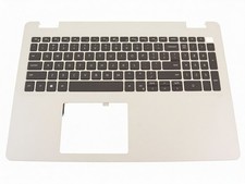 Dell Upper Case Palmrest Backlit Qwerty Keyboard Assembly - Silver - W02KG
