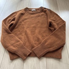 Margaret Howell Wool Cashmere Crew neck Knit with Shoulder buttons Size 2 Women