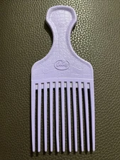 Vintage Goody Hair Pick Textured Plastic Handle Lift Comb 6.5" Lillac Purple