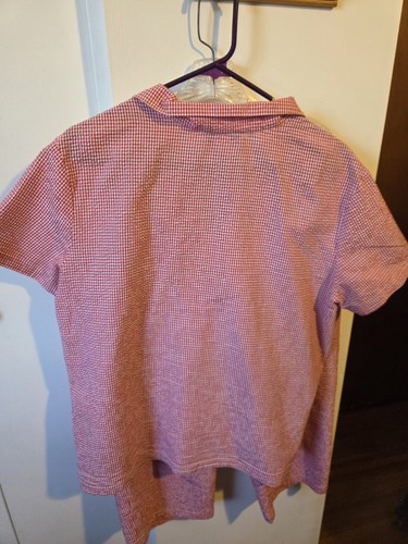 CO Sport Vibtage Red Searsucker Capri Set Sz XL - Picture 4 of 8