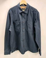 Ted Baker London Shirt Dark Blue Button Down Collared Long Sleeve Men's Size 7