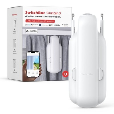SwitchBot Smart Automatischer Gardinenöffner - Bluetooth Fernbedienung mit App/Tim