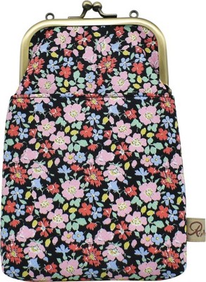 Ripple × LIBERTY Kiss Lock 2Way Phone Shoulder Bag Crossbody Floral Black