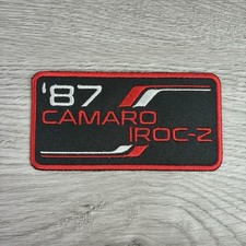 1987 Camaro Iroc-z Patch 87 Z28 Iron On Sew On Embroidered Black Red Silver