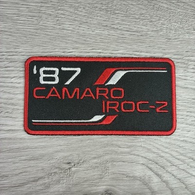 1987 Camaro IROC-Z Patch 87 Z28 Iron On Sew On Embroidered Black Red Silver