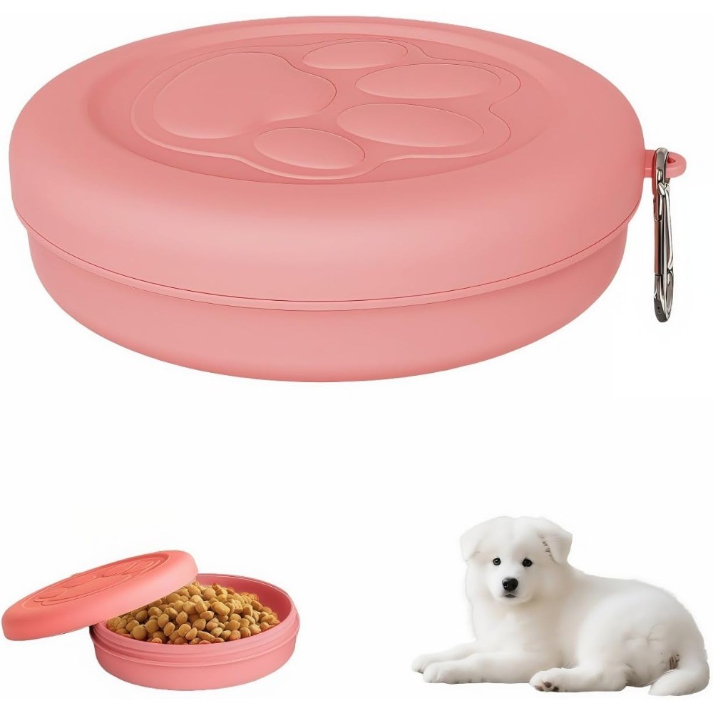 & Water Bowl For Travel - Rotating Lock Spill-proof Pet Dish