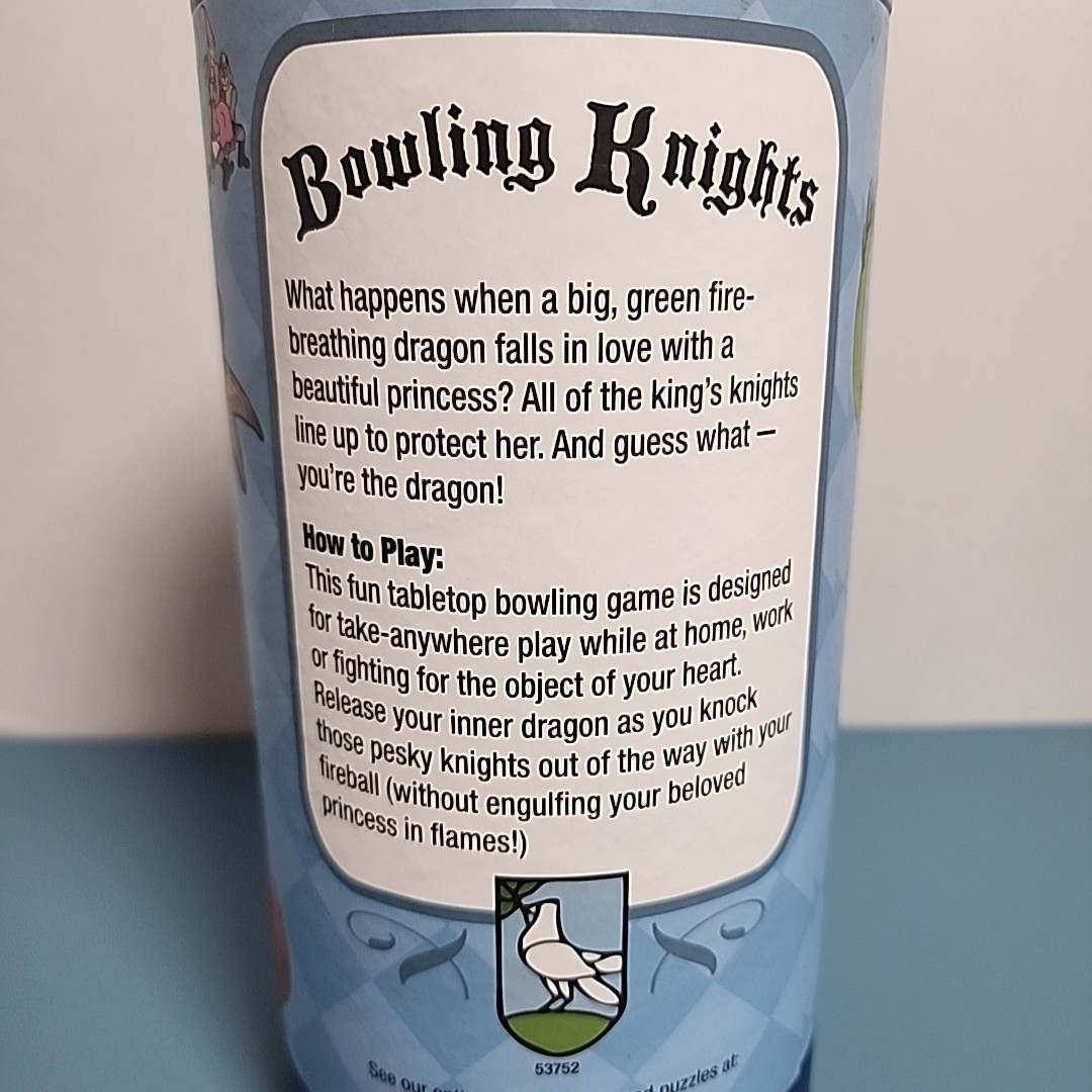 BOWLING KNIGHTS Front Porch Classics TABLETOP BOWLING Game Wooden Ball & Pins