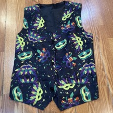 Mardi Gras Suit Vest Men Size L costume holiday