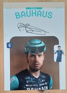 Autogrammkarte Team Bahrain Victorious 2026 TdF 2026 signiert Phil Bauhaus