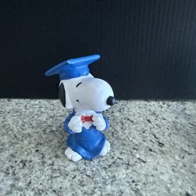 Vintage Snoopy Graduation PVC Figure - Applause UFS - ''Kick Me'' Sign Woodstock