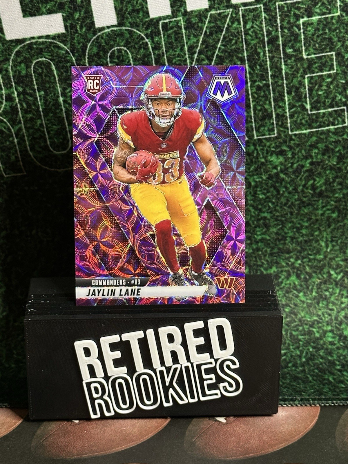 2025 Panini Mosaic Jaylin Lane #306 Purple Scope RC Rookie Washington Commanders
