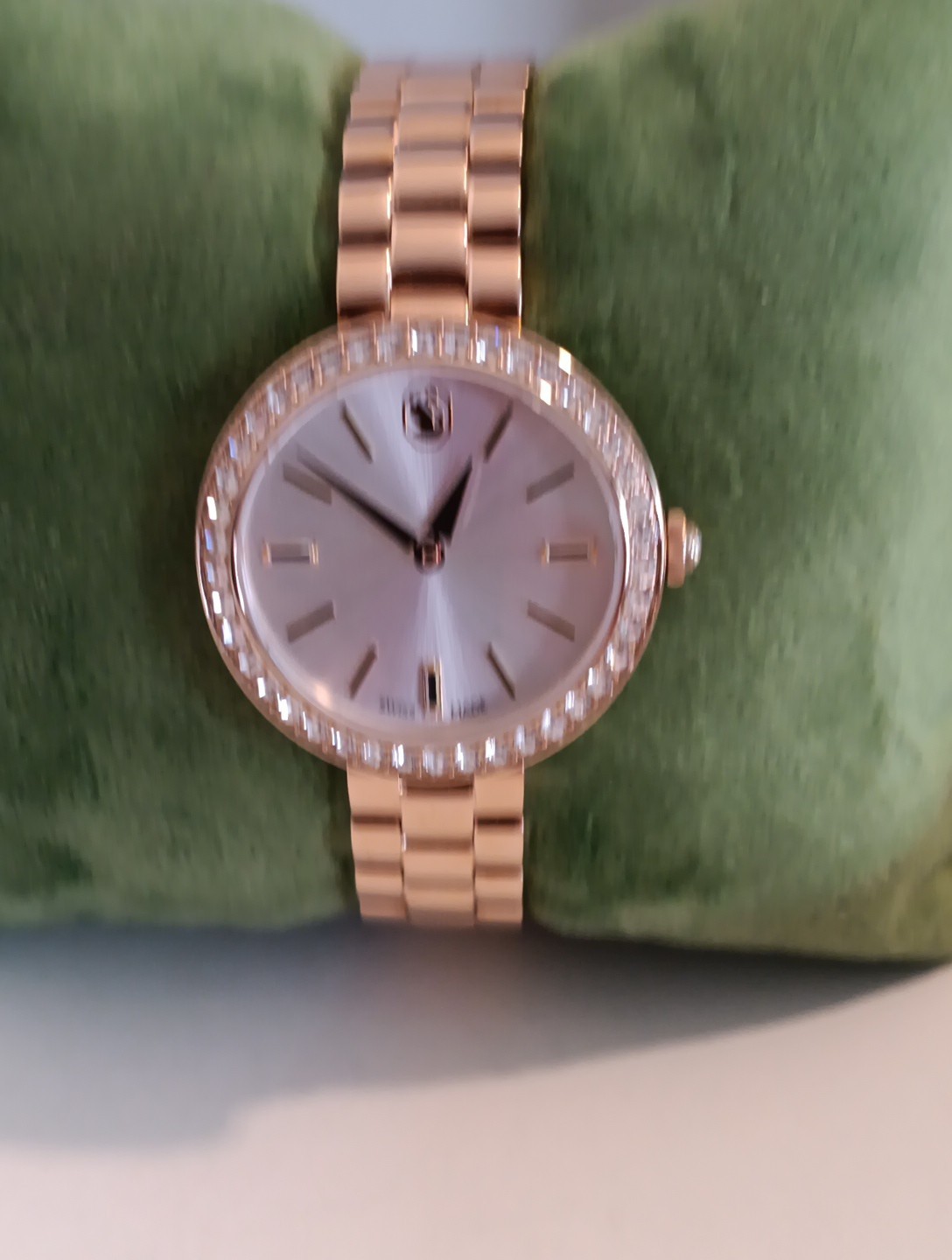 Swarovski Certa Watch Swiss Made Gold Tone Champagne Gold Finish New