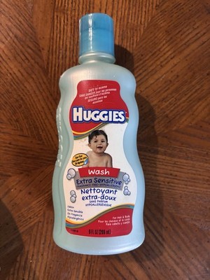 NEW Huggies Fragrance Free Hypoallergenic Extra Sensitive Wash 9oz