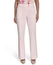 Calvin Klein Modern-Fit Straight-Leg Pants Women's 4 Parfait Button Zip Closure