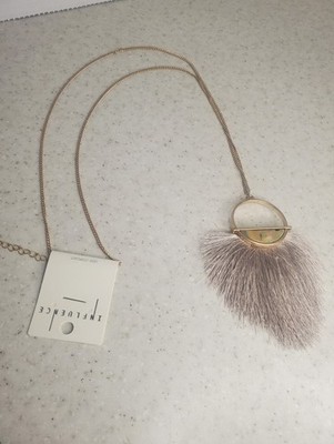 Influence Long Tassel Necklace   Gold Tone   30'' Chain   NWT