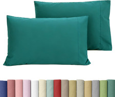 Queen Pillowcases Set of 2, 100 Cotton Queen Pillow Cases 2, Envelope Closure 2