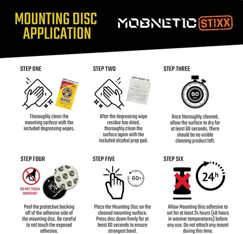Mob Armor MobNetic Stixx - Support Téléphone pour Votre Voiture, Support Téléphone Magnétique pour T - Photo 4 sur 7