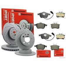 Zimmermann Bremsenset vorne + hinten Sport Scheiben + Beläge BMW 5er E39 7er E38