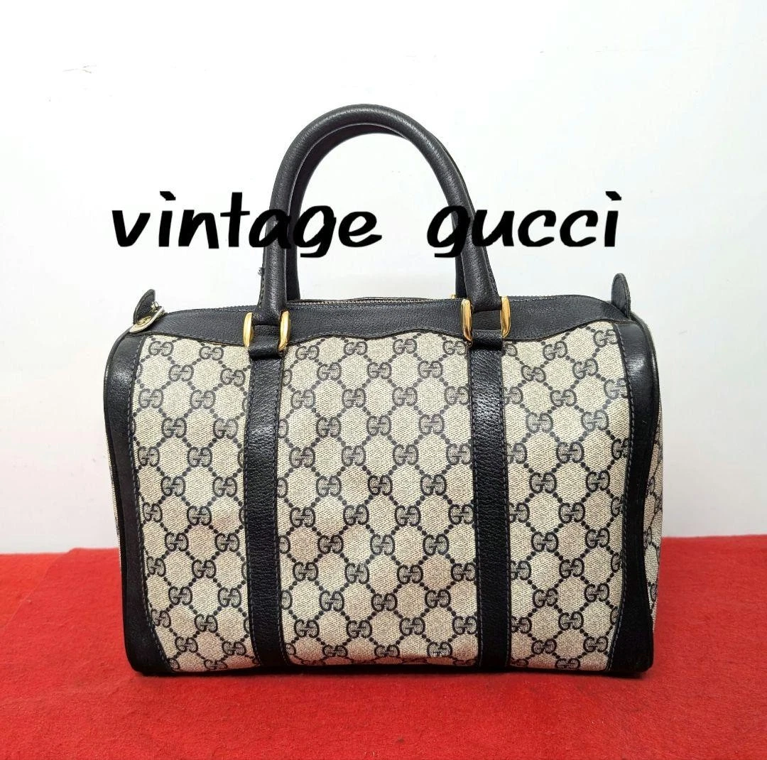 GUCCI 198603.213317 Borsa Vintage Mini Boston GG Pelle Modello Stella dal Giappone