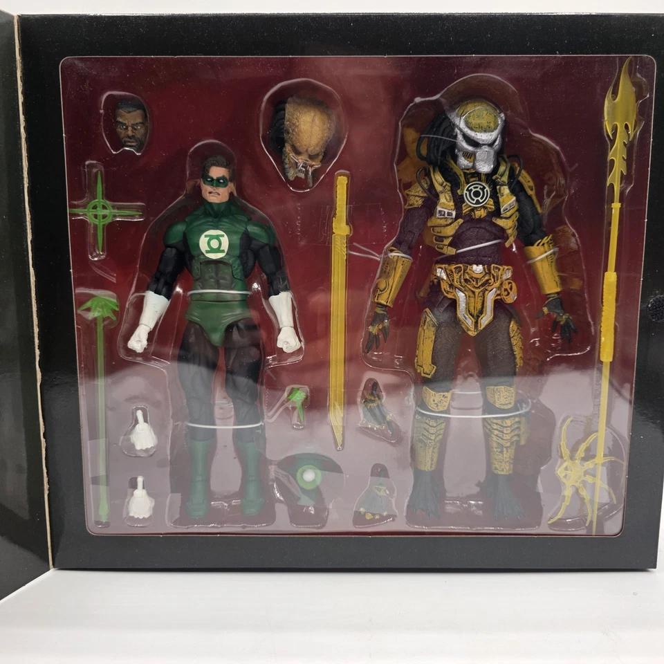 NECA NYCC Exclusivo Linterna Verde vs. Amarillo Sinestro Predator Caballo Oscuro NUEVO Foto 2 de 4