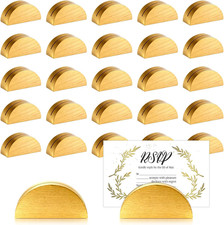 24Pcs Gold Wood Table Number Stands 1.57 in Wood Place Card Holders