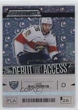 2023 Upper Deck Credentials Debut Ticket Access /999 Tier 1 Uvis Balinskis 17ar