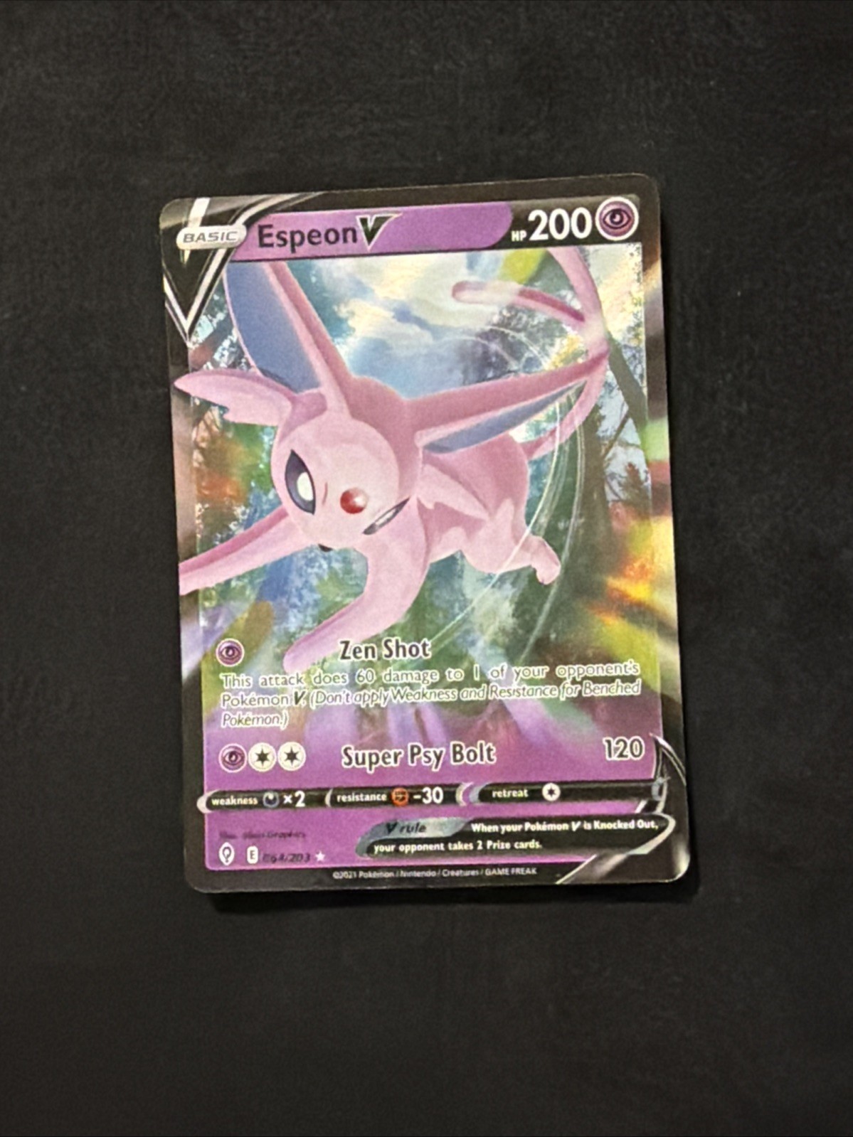Espeon V 064/203 SWSH07: Evolving Skies Holo