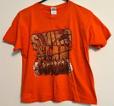 Gildan Ultra Cotton Youth Size Large Orange Short Sleeve TShirt Swing Slam Score