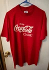 Vintage Coca Cola Classic T Shirt XL USA Made Single Stitch Coke Tee Red