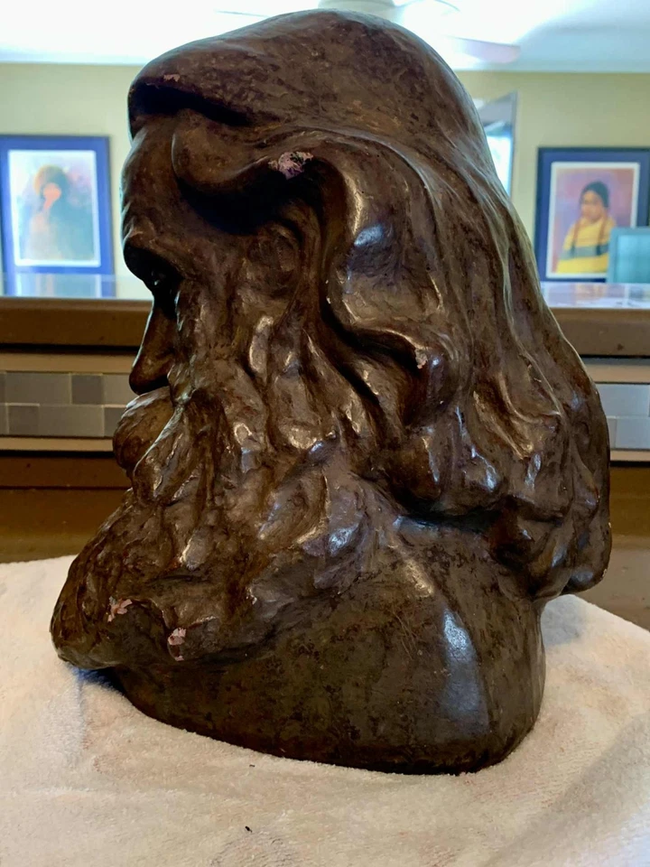 Escultura de Colección Años 60 Preston Lorraine Prescott Karl Marx Pesada (40 lb) Firmada Foto 4 de 4