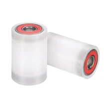 2Pcs Nylon Roller Wheel with Bearings, 3/8"x1-1/4"x2" Nylon Pulley