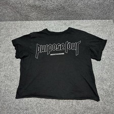 Justin Bieber Purpose Tour Merchandise Cropped Concert T-Shirt Sz S Official