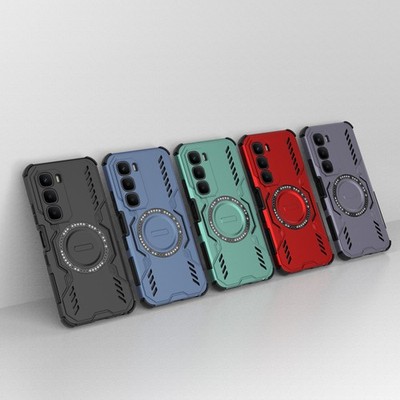 Shockproof 4 Airbags Magnetic Hybrid Armor Case Cover For Infinix Hot 60 4G