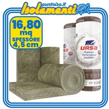 Rotolo Lana Di Roccia Ursa 76R - 140 x 60 x 4,5 cm - Conf. 16,80 m2