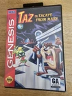 Taz in Escape From Mars (Sega Genesis, 1994) CIB Complete in Box Tested