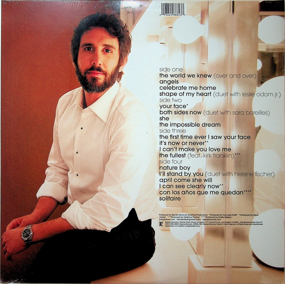 JOSH GROBAN- Harmony Deluxe 2-LP (NEW* 2021 Vinyl) Kirk Franklin/Sara Bareilles - Image 3 of 3