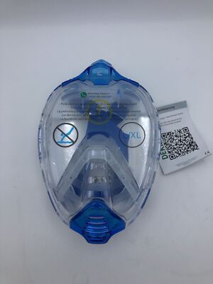 Khroom Schnorchelmaske L-XL Hellblau DEKRA CO2 Sicher Vollmaske Seaview X