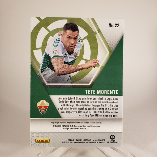 2020-21 Panini Mosaic La Liga #22 Tete Morente - Picture 2 of 2