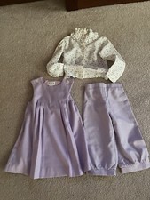 Vintage 1980s Child Girls Jumper, Matching Knickers Ruffle Collared Top/Blouse
